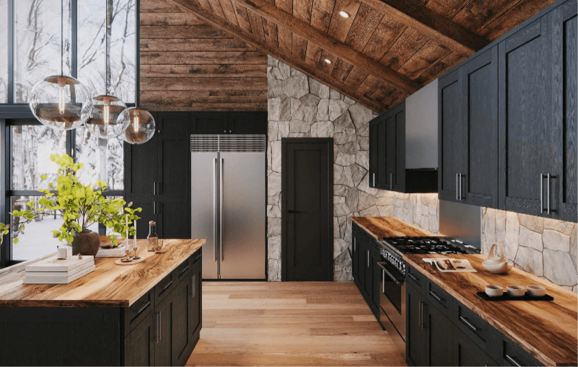 Blaze Black Shaker — Matrix cabinets finish, code AA