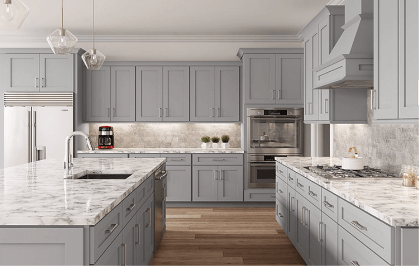 Lait Grey Shaker — Matrix cabinets finish, code AB