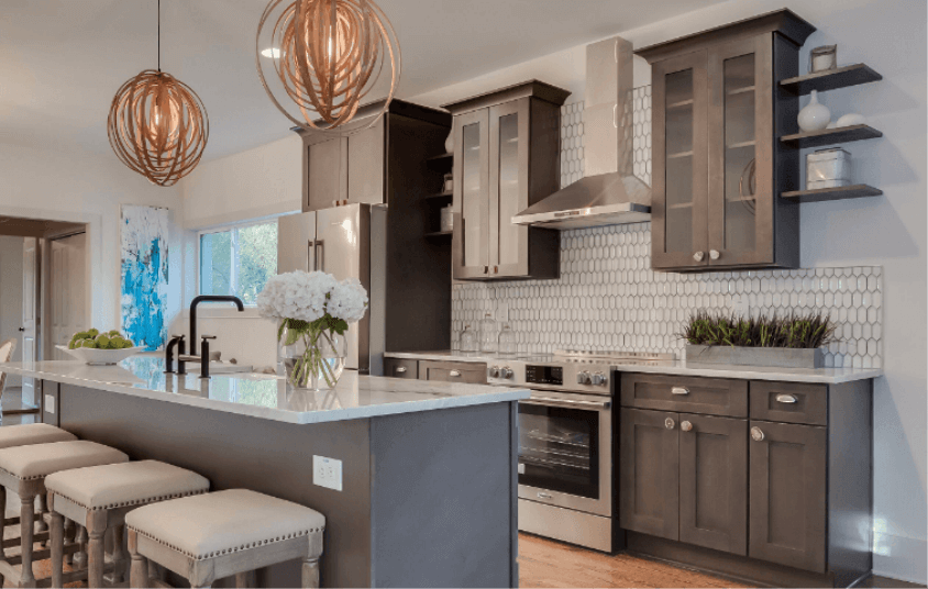 Greystone Shaker — Matrix cabinets finish, code AG