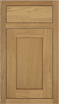 Inset Hazelnut Oak — Stock cabinet door style